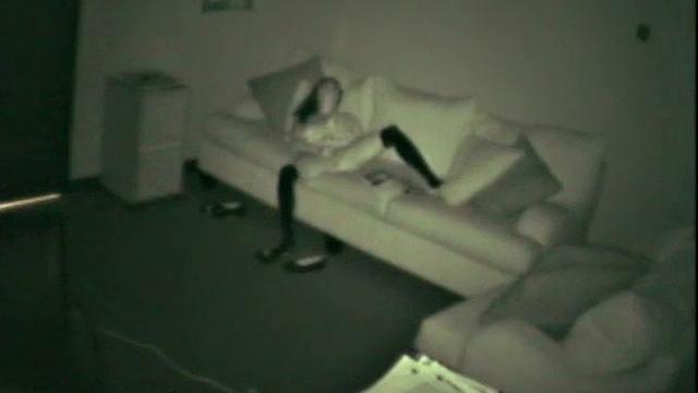 Watch this kinky teen get caught rubbing one out in the office