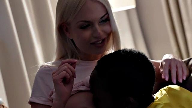 Raunchy lesbian MILF fingerfucks ebony babe and facesitting