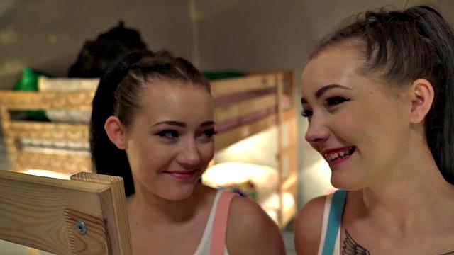 Roommates in 3some doggystyle by hotel owner