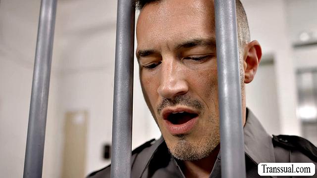 Суровый начальник тюрьмы трахает Андилинн Пейн и Derek Kage в камере, жадно раздавая анал и отсосы shemale-тройничок с Sasha Tatcha.