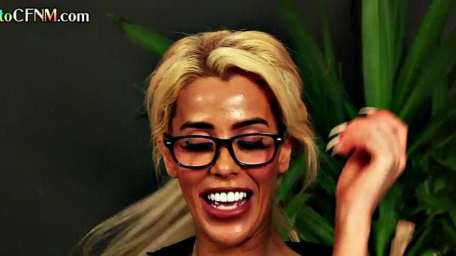 Classy British CFNM MILFS suck in group femdom action