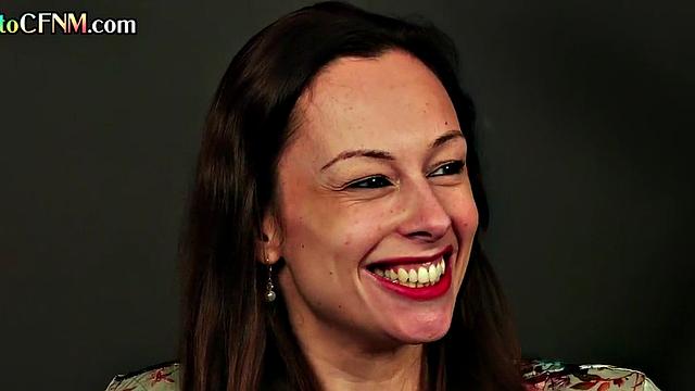 Classy British CFNM MILFS suck in group femdom action