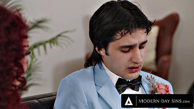 MODERN-DAY SINS - Caring Redhead MILF Kiki D'Aire Consoles Prom Boy With Her Wet Pussy