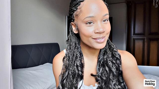 Horny girl films herself masturbating with a dildo