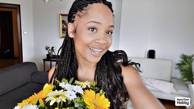 Horny girl films herself masturbating with a dildo