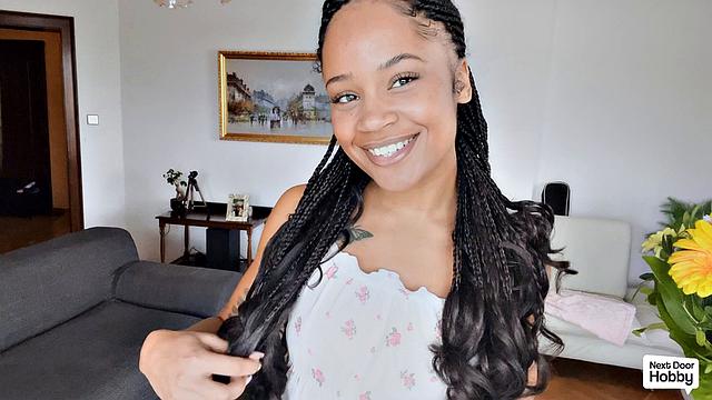 Horny girl films herself masturbating with a dildo