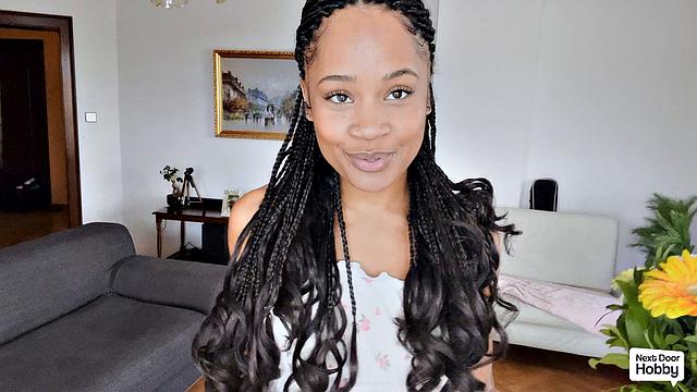 Horny girl films herself masturbating with a dildo