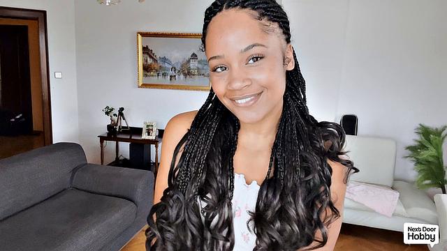 Horny girl films herself masturbating with a dildo