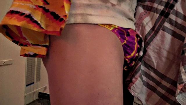 Watch this horny brunette get her trimmed pussy fingered in various positions by her host in wild outdoor doggystyle session