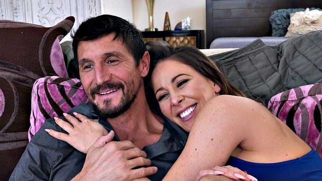 Stepmom with huge tits teaches stepson to ride & suck in wild threesome