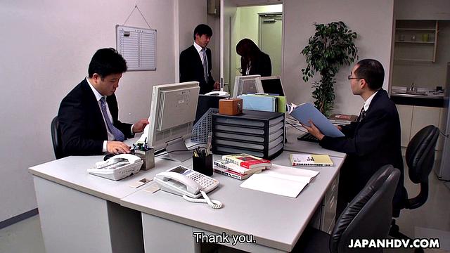 New office lady Yuri Kawana in gangbang