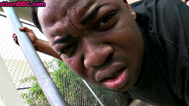 Real Ebony picked up and fucked outdoor by white