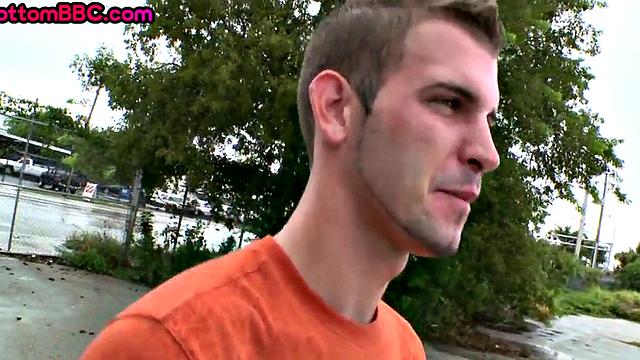 Real Ebony picked up and fucked outdoor by white