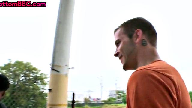 Real Ebony picked up and fucked outdoor by white