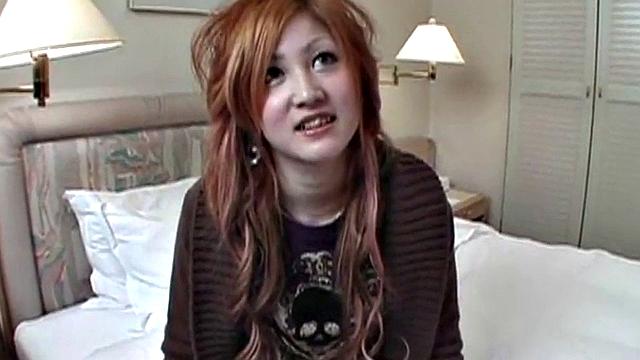 Busty redhead Asian fucks and sucks on cock