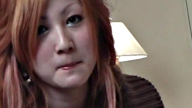 Busty redhead Asian fucks and sucks on cock