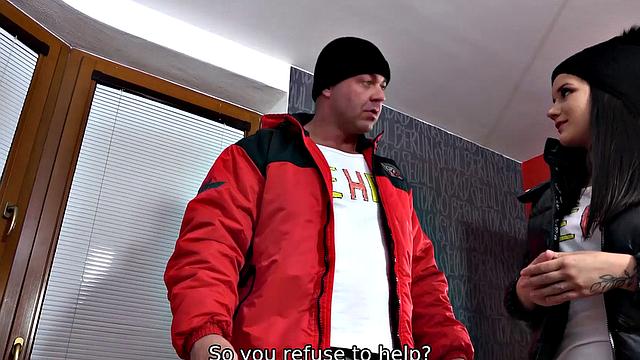 Czech teen with a smile gives a helping hand to a lucky dude in doggystyle