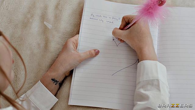 College Cutie Takes Notes