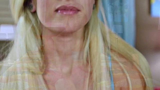 Blonde Teen Naomi Woods Displays Her Tight Tanlined Body and Masturbates On-Camera