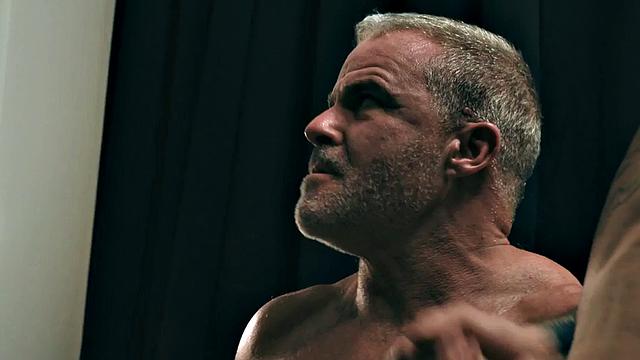 Taboo stud barebacks stepdaddy in 3way with colleague