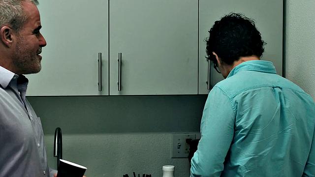 Taboo stud barebacks stepdaddy in 3way with colleague