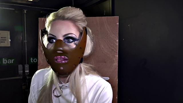 British leggings-wearing Kranky gets tied up & pounded by her masked leggings-wearing lover, Reaper