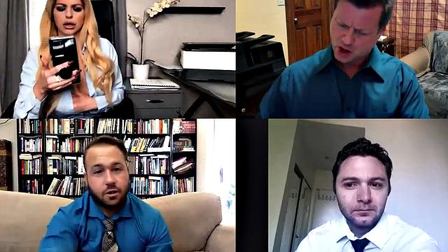 Solo bigtitted babe masturbates on webcam