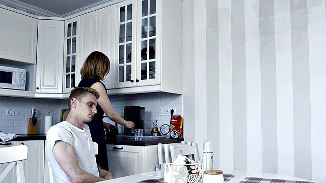 TUTOR4K. Mature algebra teacher in nylon stockings fucked by angry student