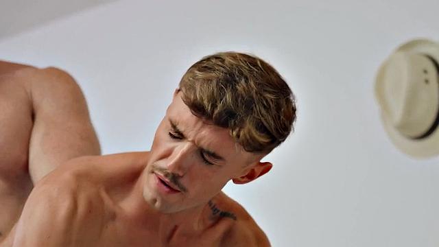 Ass fucked gay penetrated by huge tool in tight