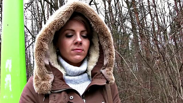 Euro Cutie Banged Outside