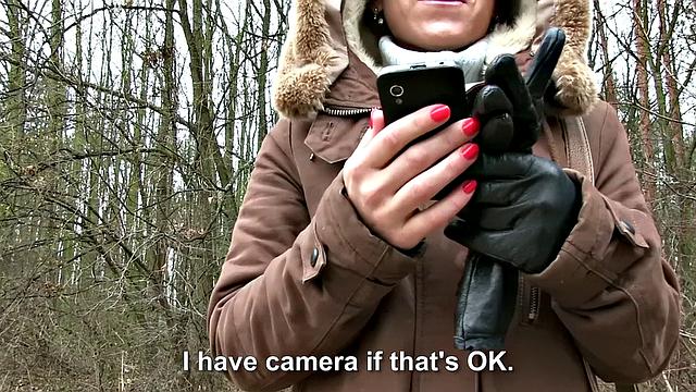 Euro Cutie Banged Outside