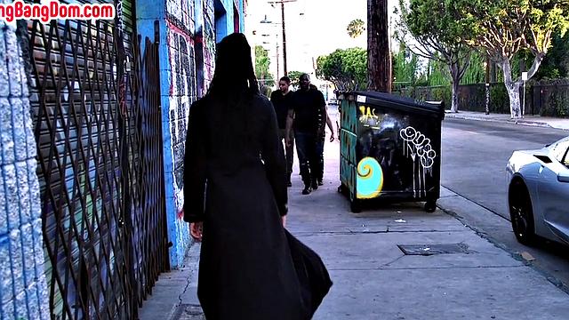 Ruthless gangbang for ebony 