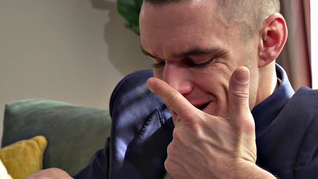 Stunning inked babe in stockings gets spoiled by BF