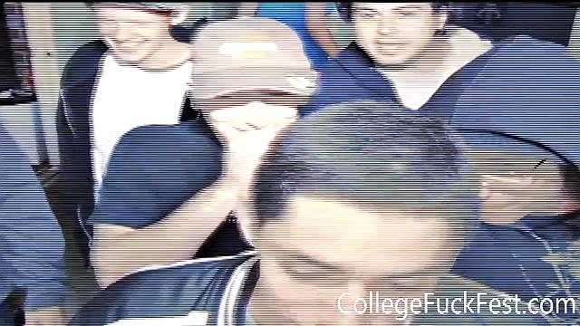 College girl fucking frat house cock