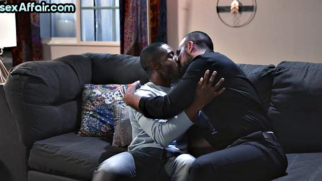 BBC loving bisex babe covered in cum in 3some after sex