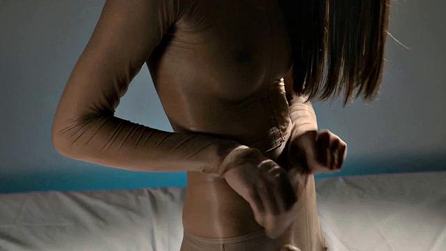 Nude Pantyhose Over Garter Stockings