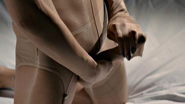 Nude Pantyhose Over Garter Stockings