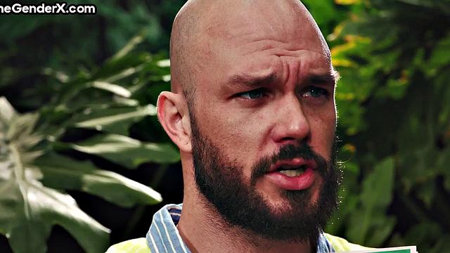 Bigbooty ebony Tgirl assfucked in outdoor