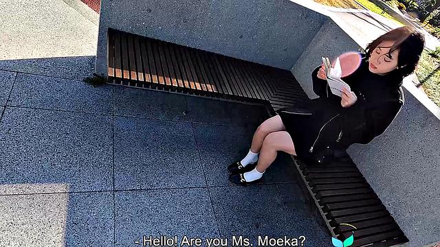 Moeka Tachibana is twenty seven years old and in her porn video