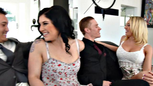 Swinger Wife Kagney Linn Karter BangsAnother Guy in Front of Husband