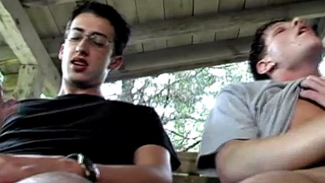 In this hot dual jack off scene, Chris and Brayden challenge each other to a jerk off contest. The one who cums first is the winner. 