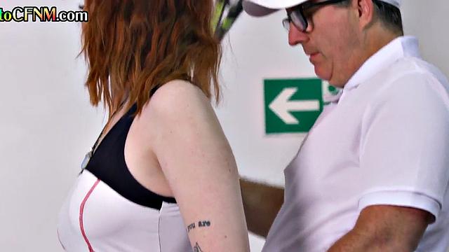 CFNM British tennis femdoms give group to lucky dude