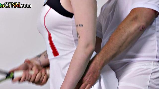 CFNM British tennis femdoms give group to lucky dude