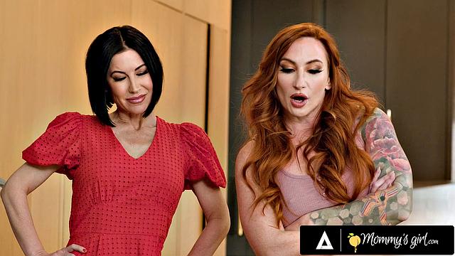 MOMMY'S GIRL - Shocked MILFs Catch Their Stepdaughters Alexis Tae & Chloe Surreal Masturbating