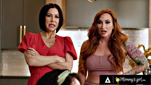 MOMMY'S GIRL - Shocked MILFs Catch Their Stepdaughters Alexis Tae & Chloe Surreal Masturbating