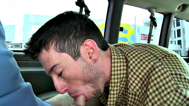 Fooled guy lets him touch cock