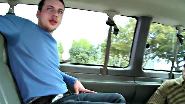 Fooled guy lets him touch cock