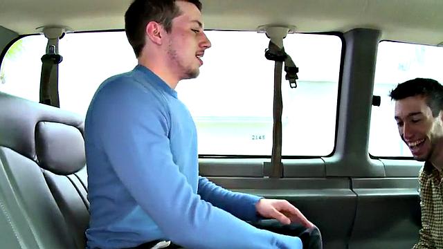 Fooled guy lets him touch cock