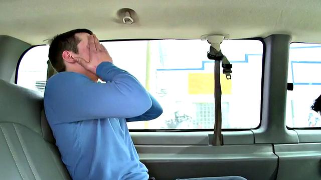 Fooled guy lets him touch cock