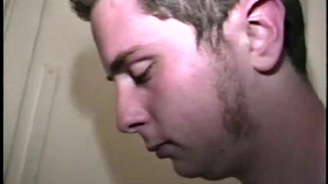 Boy-next-door spreads his new straight porn magazine on top of the washing machine and pulls his cock out of the fly.